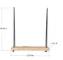 Hanah Home Estantería de Pared de Madera de Abeto en Nogal con Detalles de Cuerda